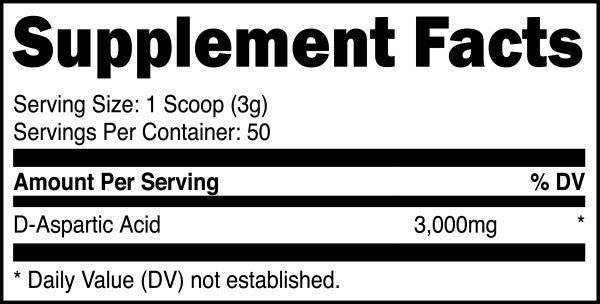 Bucked Up D-Aspartic Acid 300 Grams